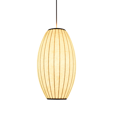 Lampa wisząca SILK BARREL biała 50 cm - nowoczesna i minimalistyczna