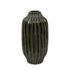 Organic Ribbed Vase Olive 180x180x365mm