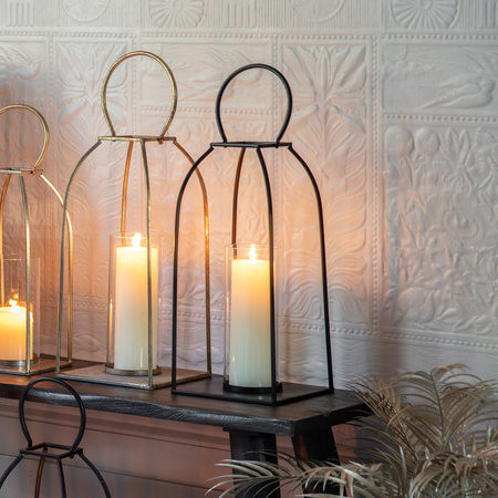 Latarnia Alcora czarna 200 x 200 x 440 mm