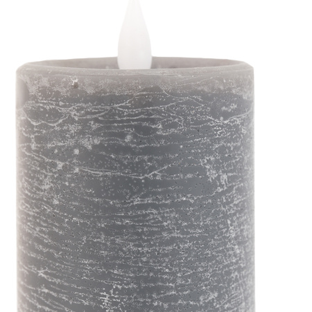 LED 1 Wick Candle Grey 3pk 70x70x150mm