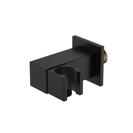Przyłącze kątowe z uchwytem na słuchawkę boczne, czarne