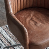 Krzesło obrotowe Curie Vintage Brown Leather