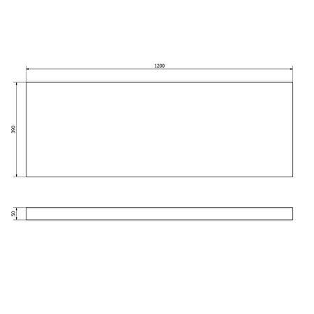 AVICE blat pod umywalkę 120x39cm, grubość 5cm, dąb Rover