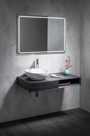RONDANE umywalka ceramiczna nablatowa, średnica 41cm, biały