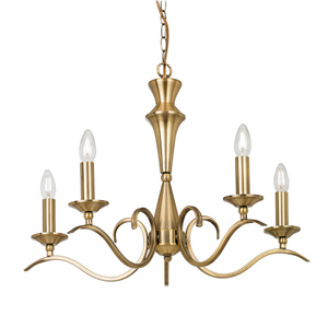 Kora 5 Pendant Light Antique Brass