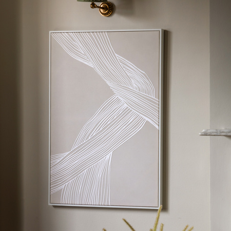 Obraz w ramie „Entangled” – naturalny, 70 × 3 × 100 cm