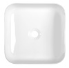 PRATA umywalka ceramiczna nablatowa 39,5x39,5 cm, biała