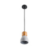 Lampa wisząca CONCRETE  12 cm- szary beton, drewno