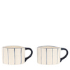 Organic Stripe Mug Blue (4pk)