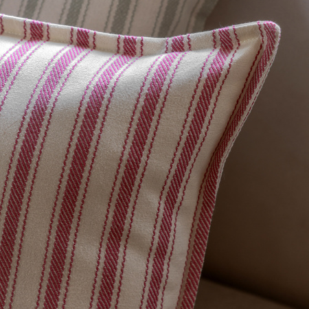 Alston Woven Stripe Cush Cranberry 450x450mm