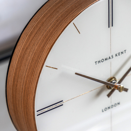 Greenwich Mantel Clock Oak Stripe 190x190x55mm