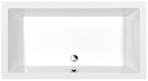 DEEP brodzik głęboki z konstrukcją, prostokąt 130x75x26cm, biały