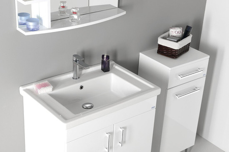 VEGA szafka dolna z koszem na bieliznę 40x78x31cm, biała