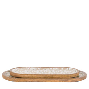 Anya Wooden Serving Trays Set of 2