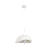 Lampa wisząca STONE 30 cm - biała lampa w stylu japandi