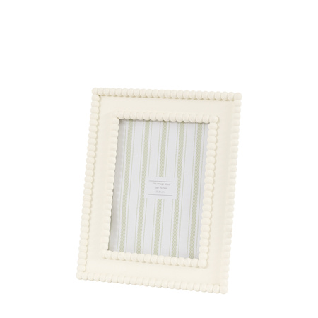 Cove Beaded Photo Frame 7x5in White