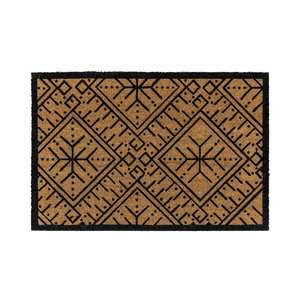Wycieraczka z włókna kokosowego Ikat Black and Natural 600 x 900 mm