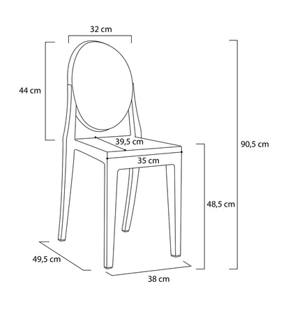 Krzesło VICTORIA transparentne - poliwęglan