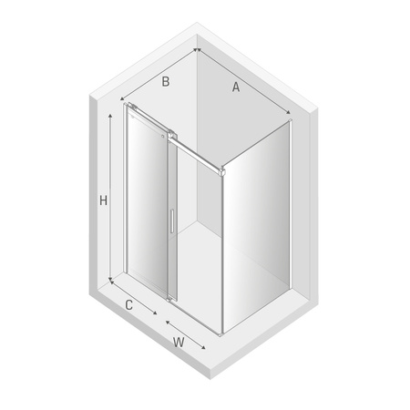 KABINA SOFTI KWADRATOWA  110x110x200 CZYSTE 8mm ACTIVE SHIELD