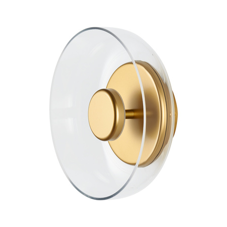 Lampa ścienna DISCO 23 cm - LED, szkło, złota
