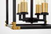 LAMPA WISZĄCA LOFT CZARNO-MOSIĘŻNA WALDORF W4