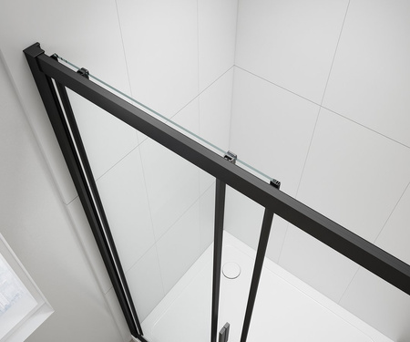 EASY BLACK kabina prysznicowa 900x800mm, szkło czyste