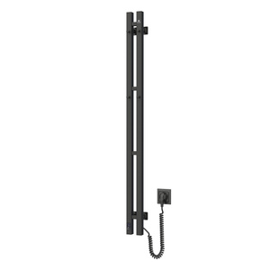 Elektryczny grzejnik łazienkowy Silhouette Quadro 90х1200 Sensor prawa, czarny