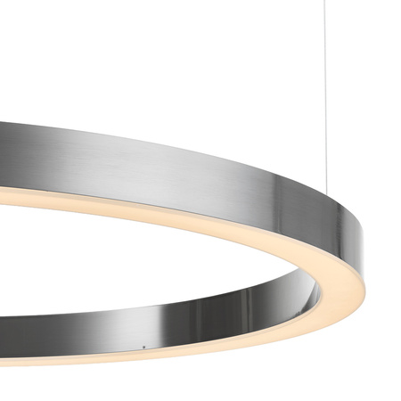 Lampa wisząca CIRCLE 80 cm - LED, ring nikiel szczotkowany