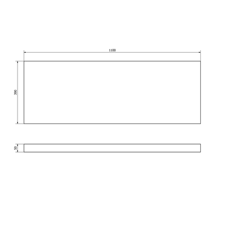 AVICE blat pod umywalkę 110x39cm, grubość 5cm, dąb Rover