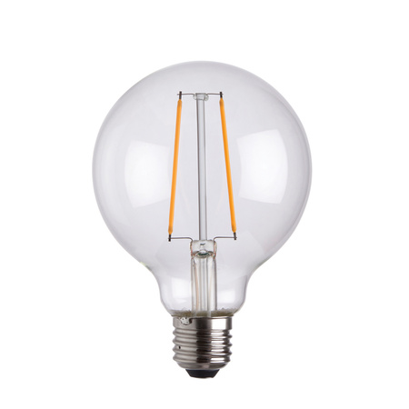 E27 LED Filament Globe 135x95mm Clear 2W
