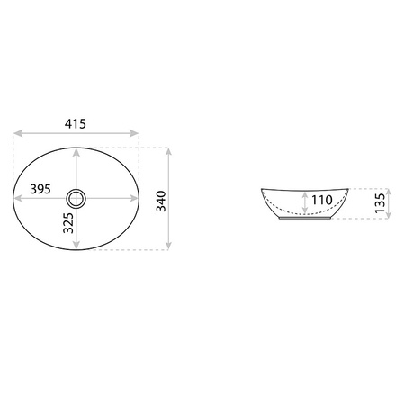 Umywalka nablatowa Fresa Gold Line