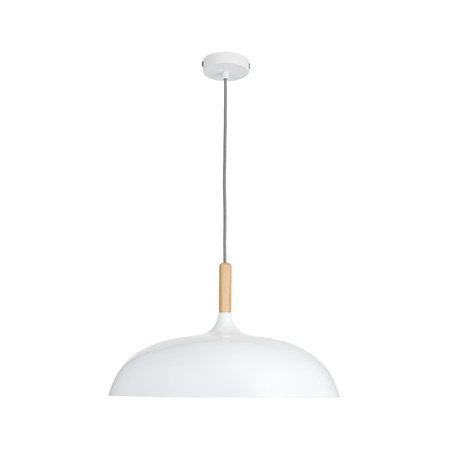 Lampa wisząca SAUCER 45 cm -  biała minimalistyczna oprawa do wnętrz nowoczesnych