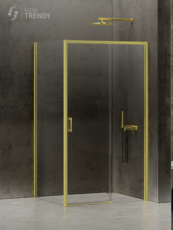 KABINA PRIME LIGHT GOLD PROSTOKĄTNA L 160x70x200 CZYSTE 6mm ACTIVE SHIELD