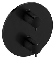 ARMATURA PODTYNKOWA Rozeta maskująca podtynkowej baterii termostatycznej matowa czerń