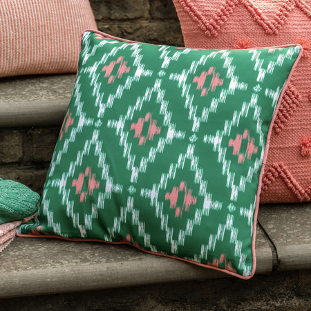 Aroha Geo Printed Cushion Green 450x450mm