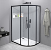 SIGMA SIMPLY BLACK kabina prysznicowa półokrągła 1000x800mm, R550, L/R, szkło czyste