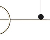 Lampa wisząca NEW AGE LED 120 cm - oprawa sufitowa czarna
