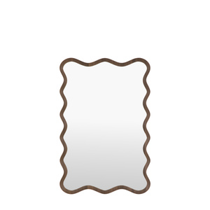 Wiggle Mirror Walnut 600x30x900mm