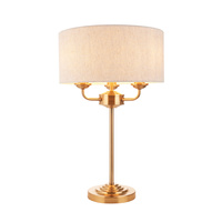 Highclere 3 Table Lamp Vintage Brass