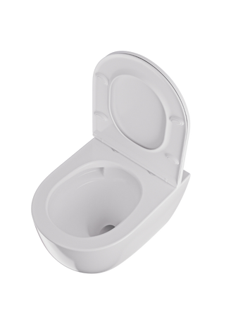 Miska WC VORTEX z deską wisząca owalna biały połysk CANEO TR2196DF
