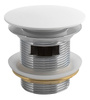 Odpływ wannowy 6/4", klik-klak, , solid surface, biały mat