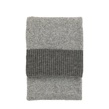 Knitted Parting Throw Grey 1300x1700mm
