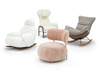 Fotel LOW TEDDY PINK różowy