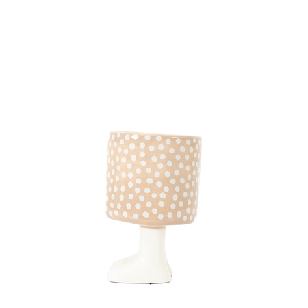 Polka Planter With Feet Large Beige 130x130x200mm