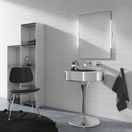 IRENE 2 oświetlenie ścienne LED, 9 W, 500x35x77 mm, IP44, chrom