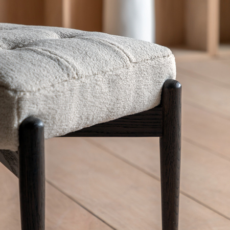 Humber Footstool Cream Faux Sheepskin