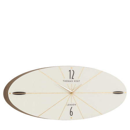 Greenwich Ellipse Wall Clock Snow White 80cm