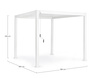 Pergola ogrodowa BIZZOTTO OCEAN 3X3 – biały