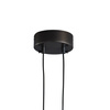 Lampa wisząca AMICI 27 cm - LED, mosiądz czarny ring z dekoracyjną złotą figurką