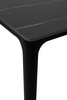 Stół SLIM 140x80 czarny - ceramiczny marmur, aluminium